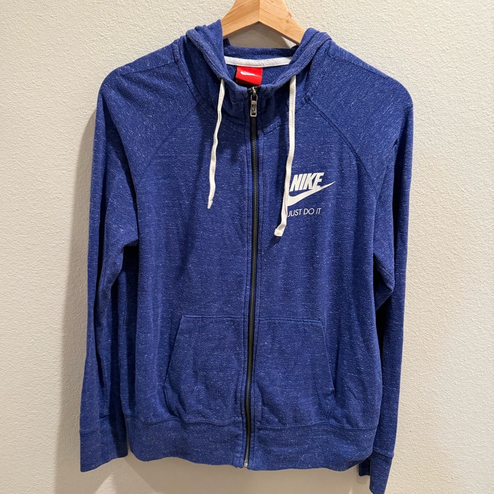 Nike Blue Zip-Up Hoodie
